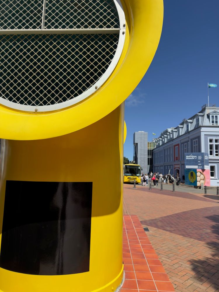 bright abstract street scene