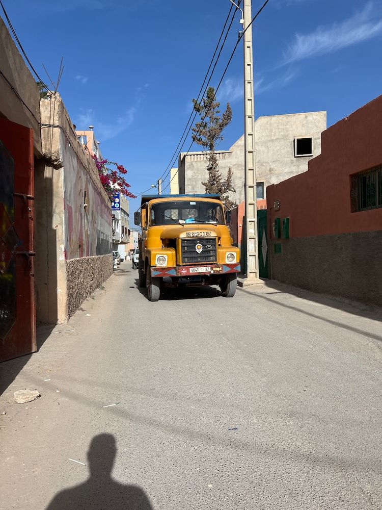 truck on small road