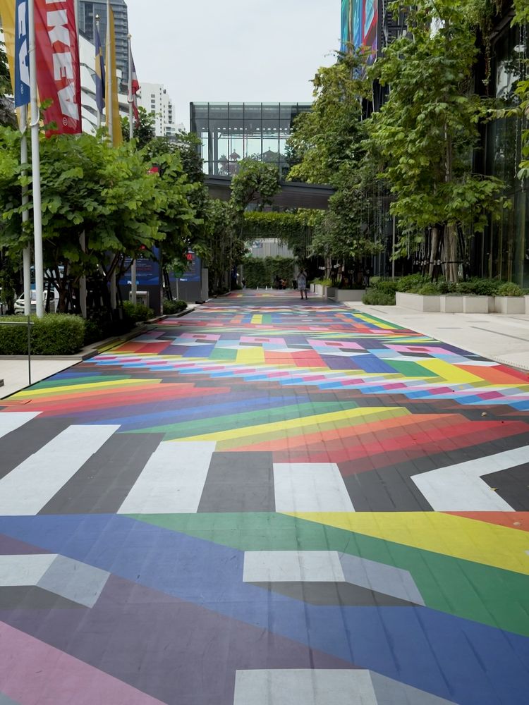 colorful pedestrian street