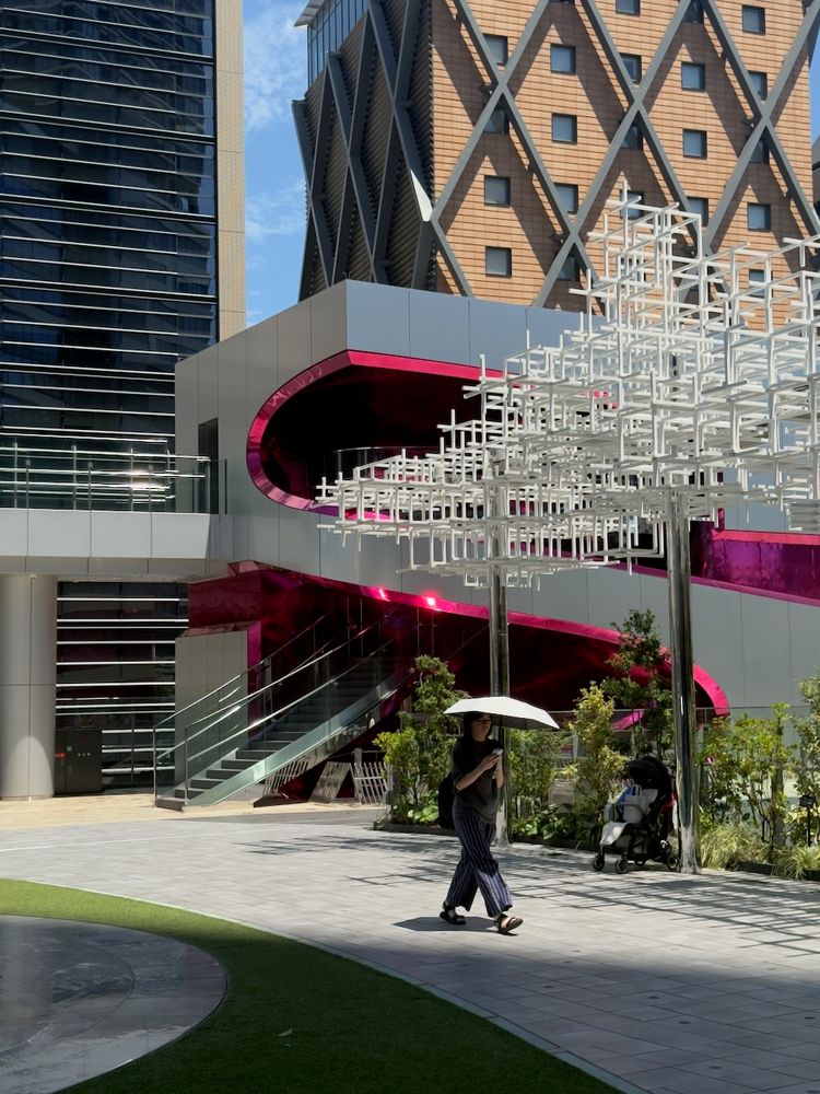 woman walking in sun