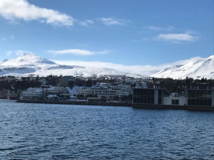 akureyri from across the harbor