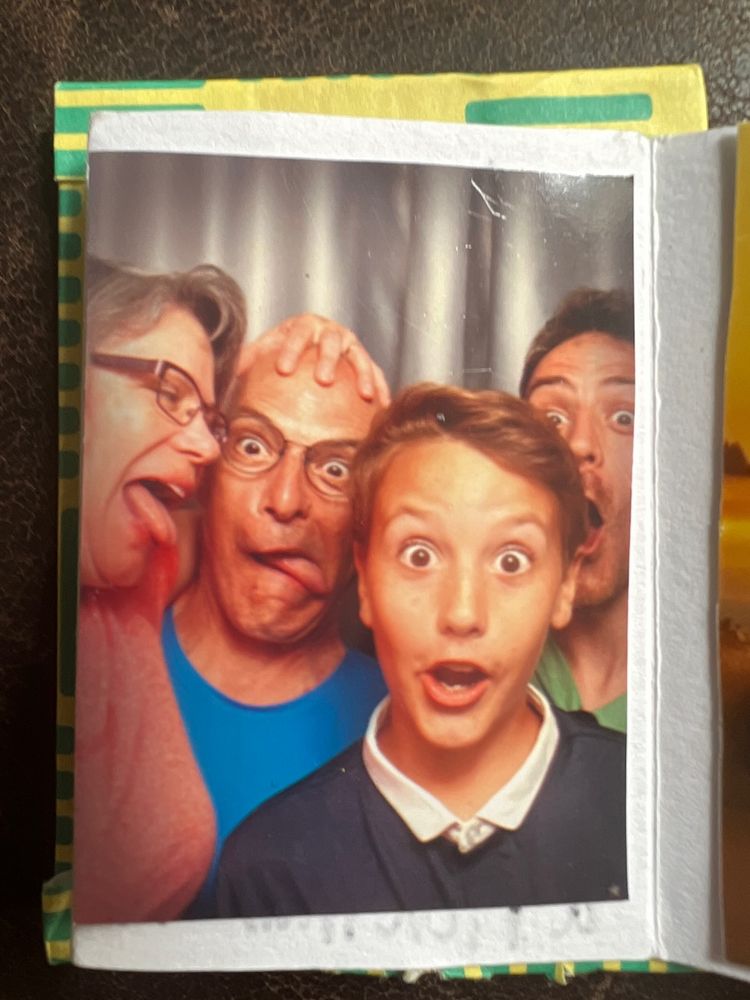 people being silly in photo booth