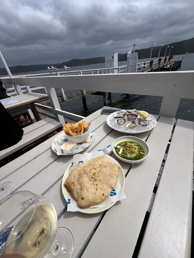 food on pier