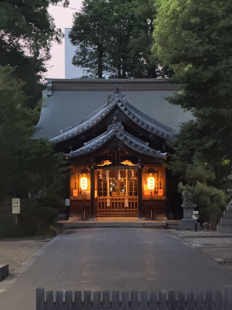 shrine at night