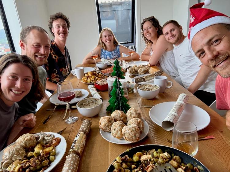 group holiday dinner