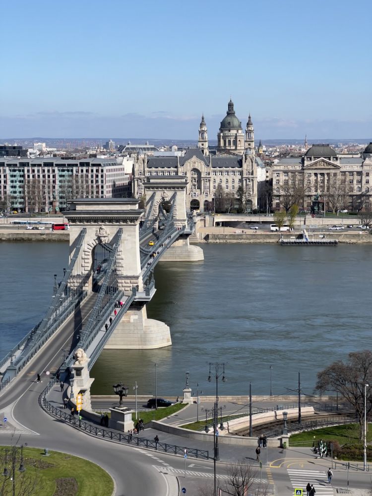 historic bridge across danube river