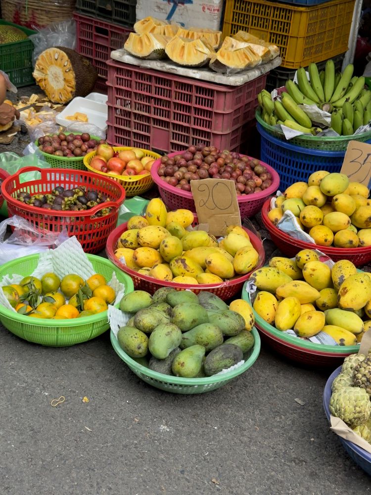 fresh fruit at street market