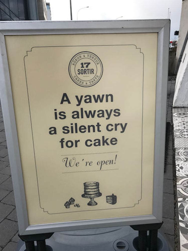 A yawn is always a silent cry for cake