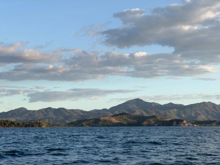 mountains as seen from the ocean