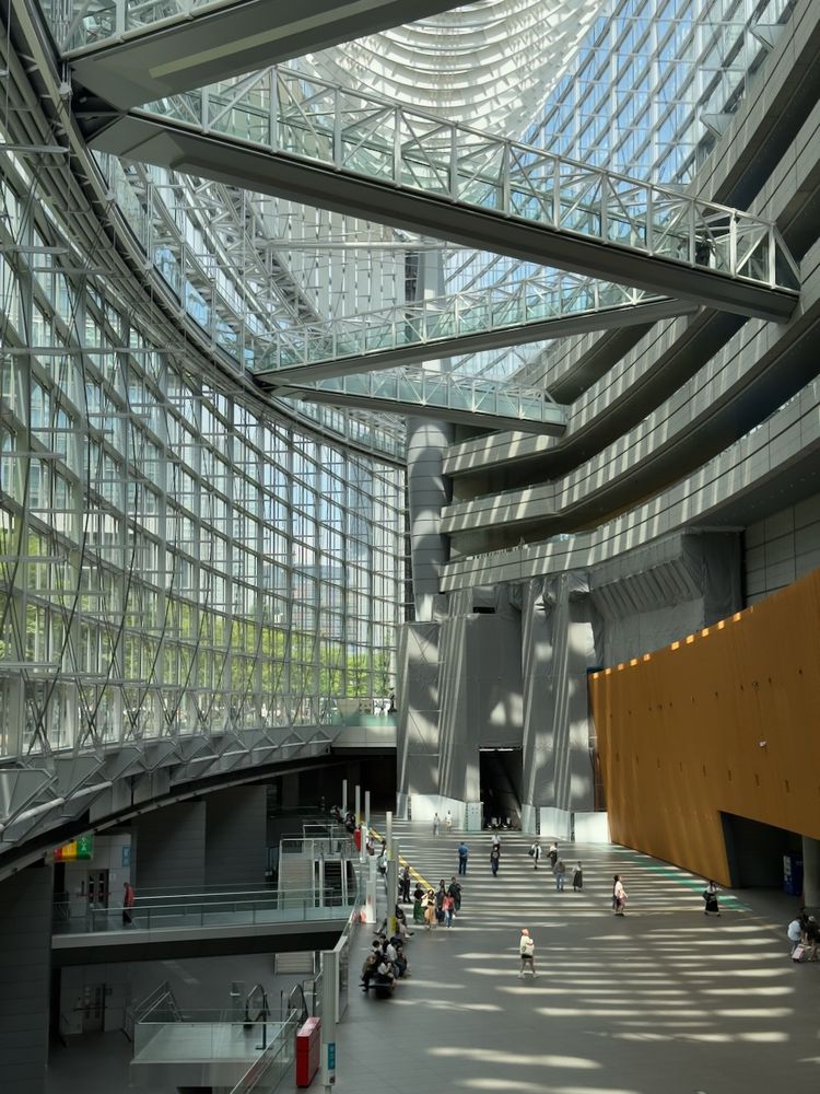 view inside glass building