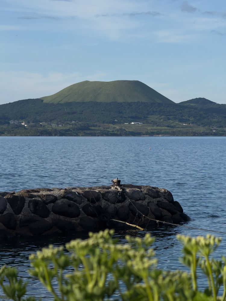 volcano from across a channel
