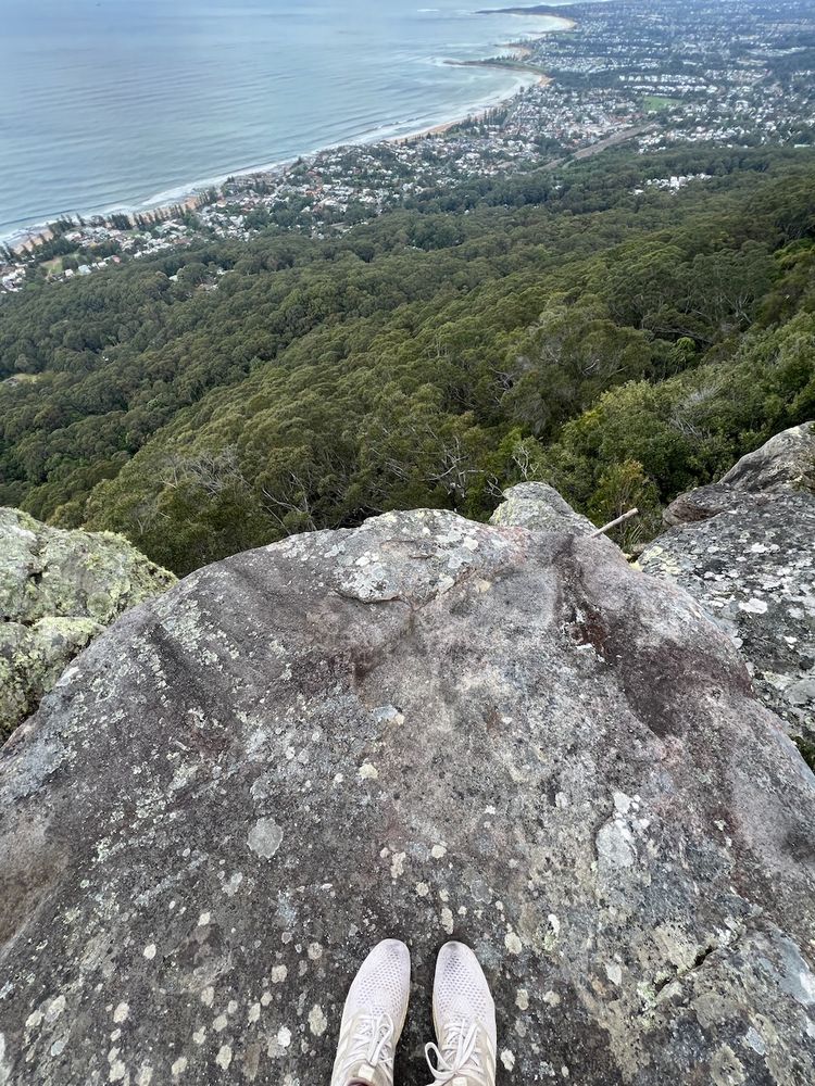 view from cliff edge