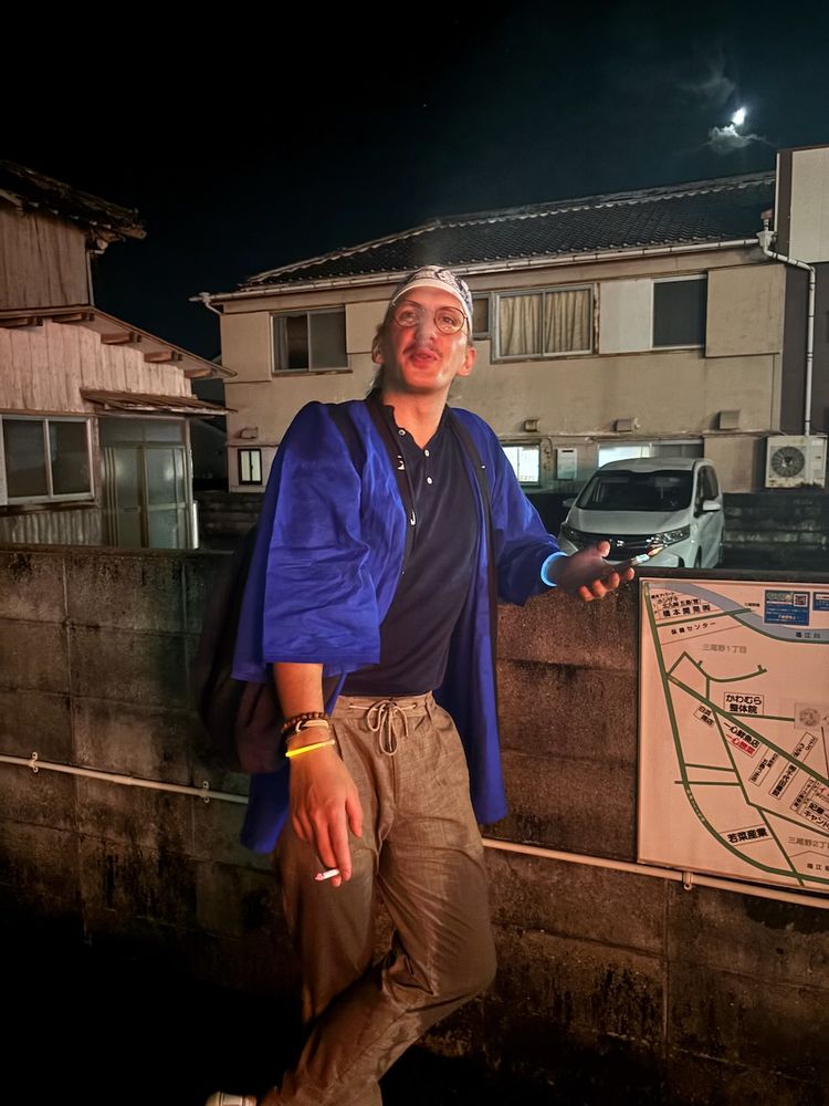 man smoking cigarette