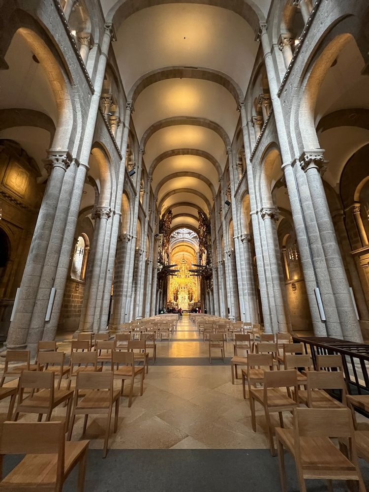 inside the Santiago de Compostela cathedral