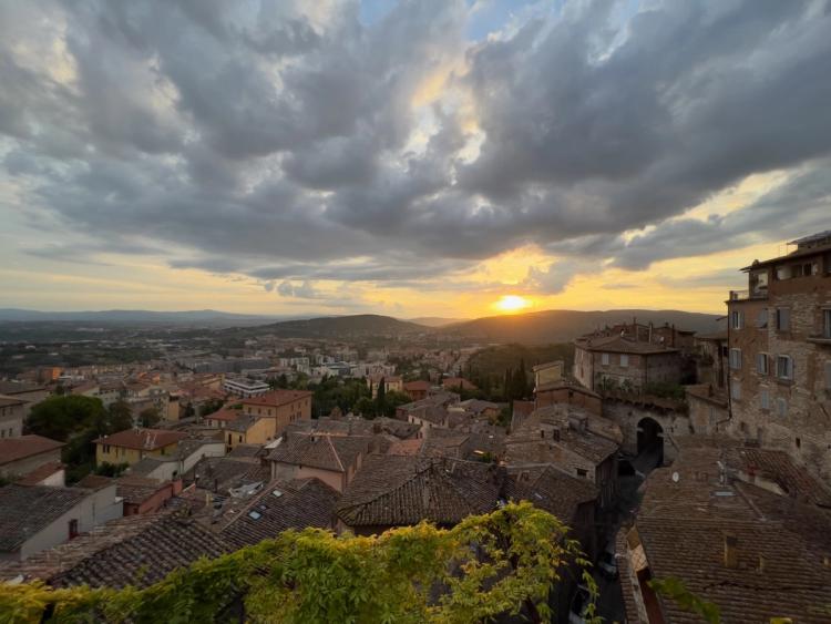 sunset over Perugia
