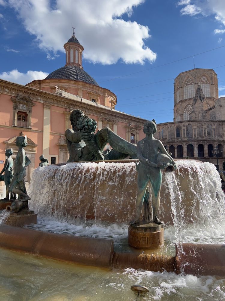statues in fountain