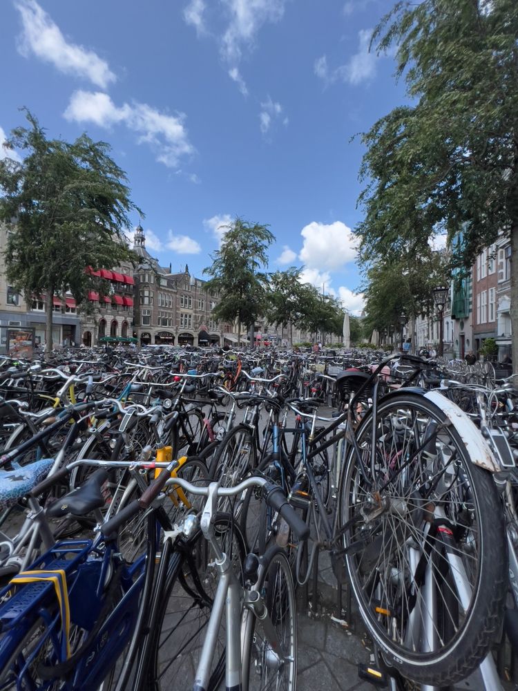 bike rack in amsterdam