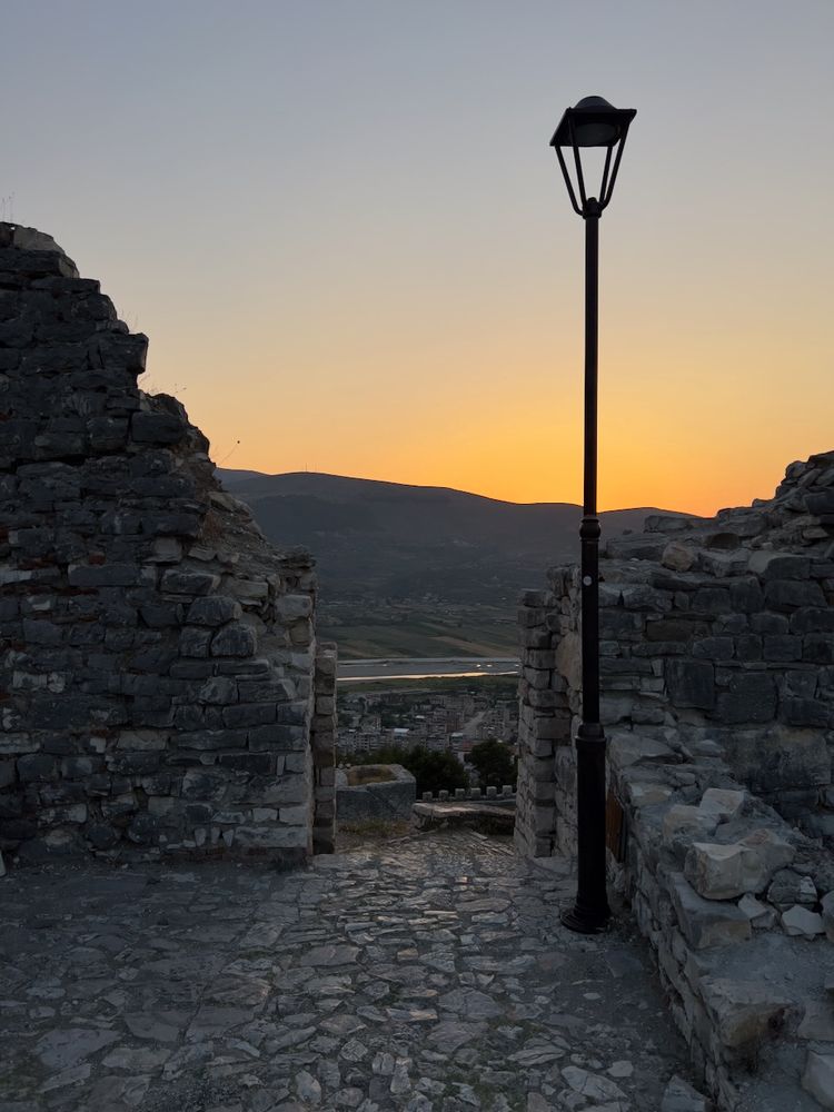 pathway at sunset