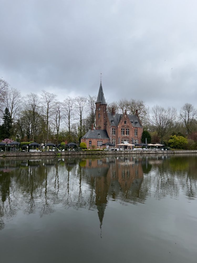 church reflection on lake