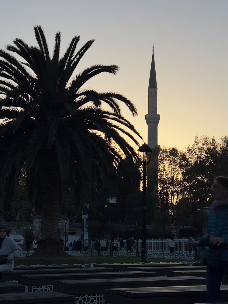minaret at sunset