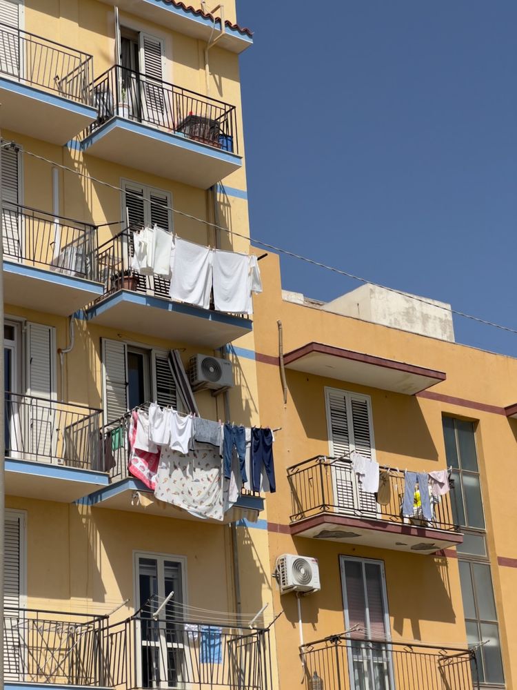 hanging laundry