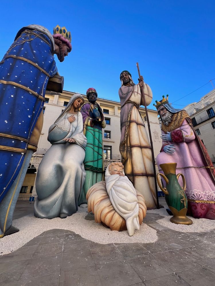 extremely large nativity scene