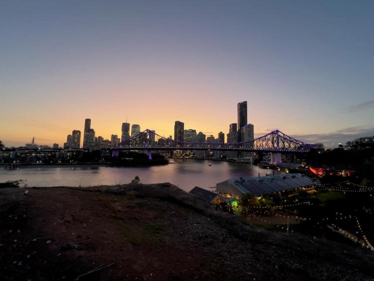 sunset in brisbane