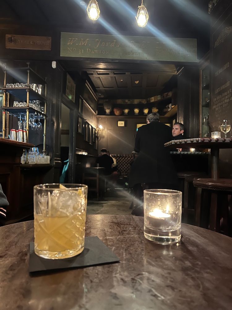 cocktails at bar