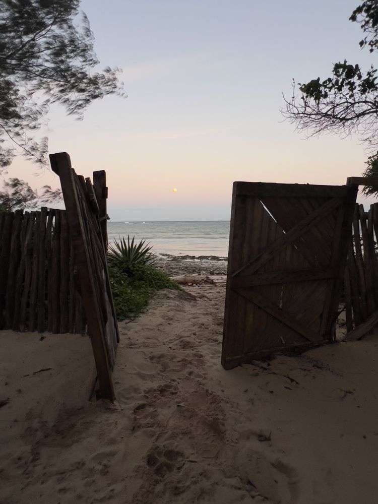 open gate leading to beach