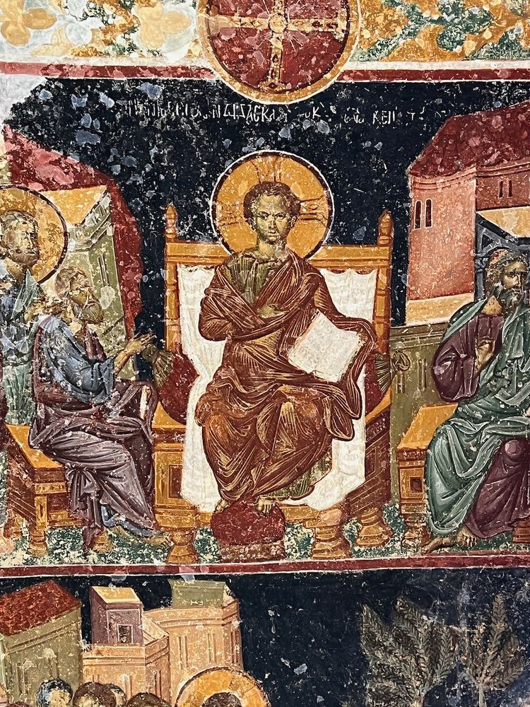 fresco on byzantine church