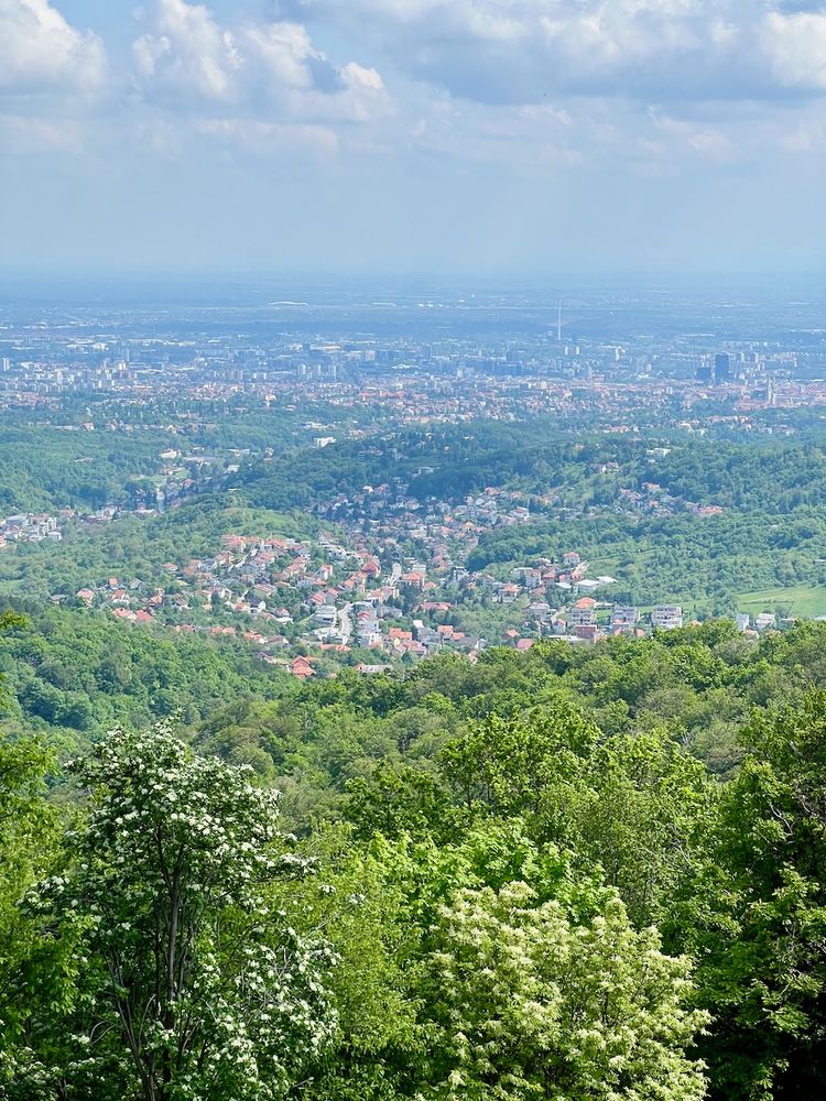 view of zagreb from Medvedgrad castle