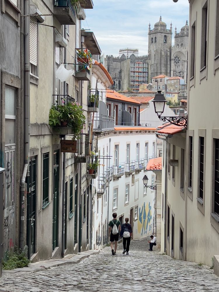 cobbled street in Porto