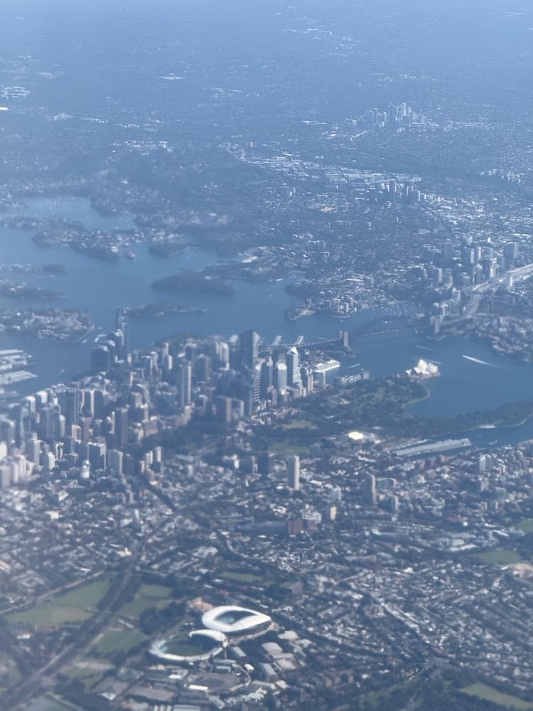 sydney from airplane