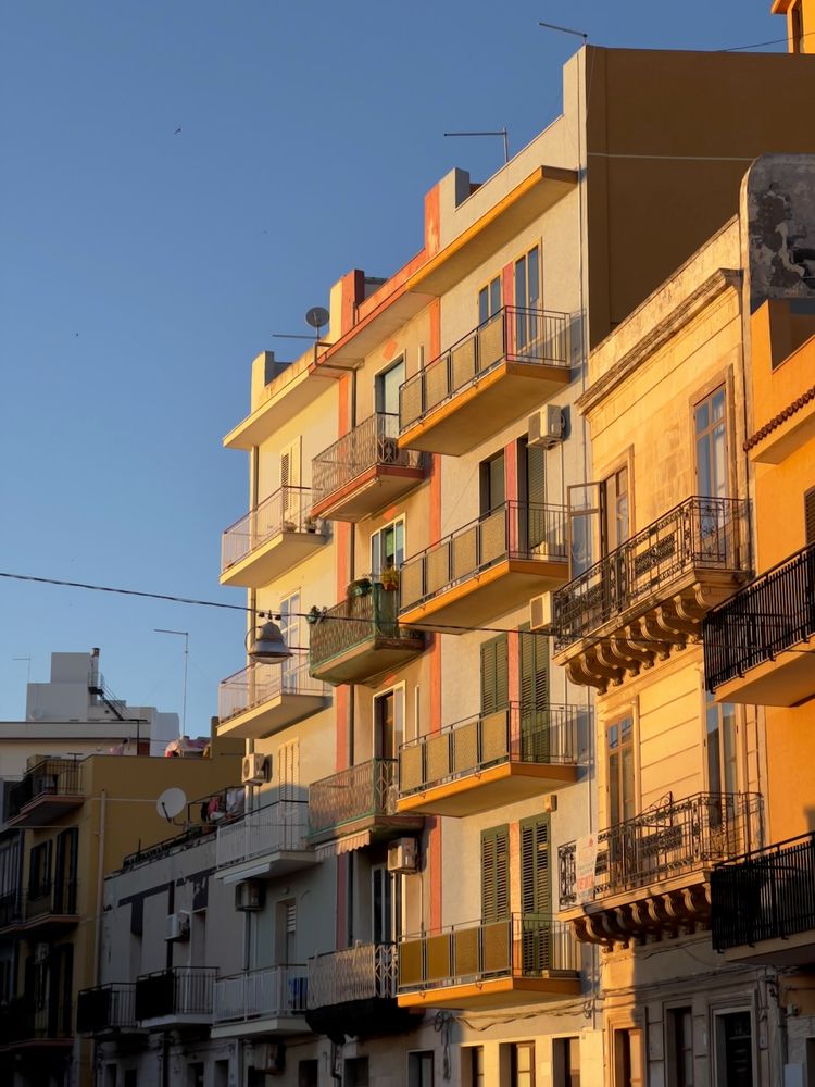 apartment at sunset