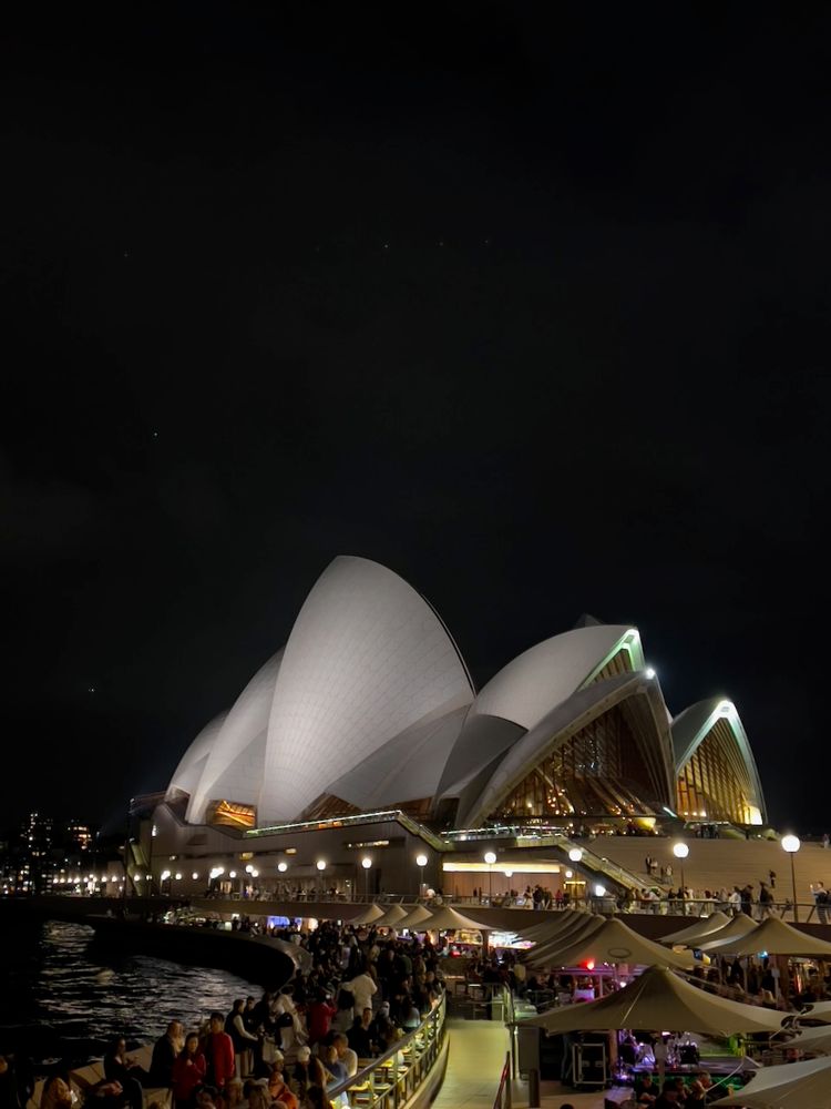 Sydney opera house at night