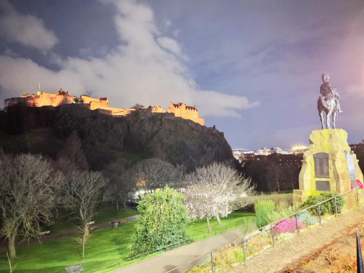 Edinburgh castle by night