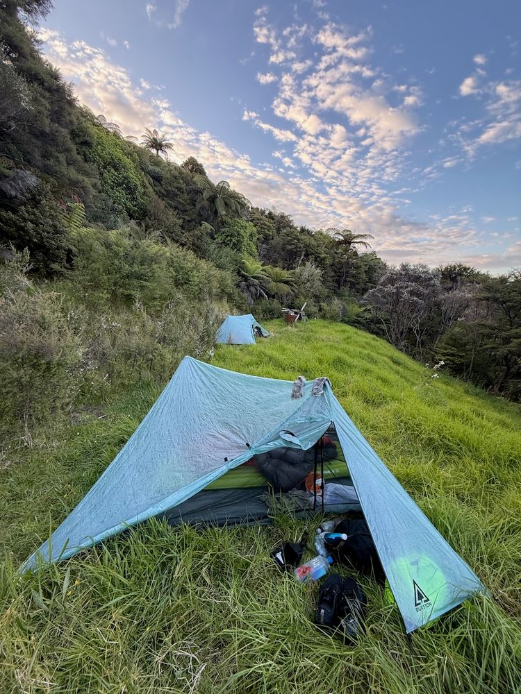 tent in forest field