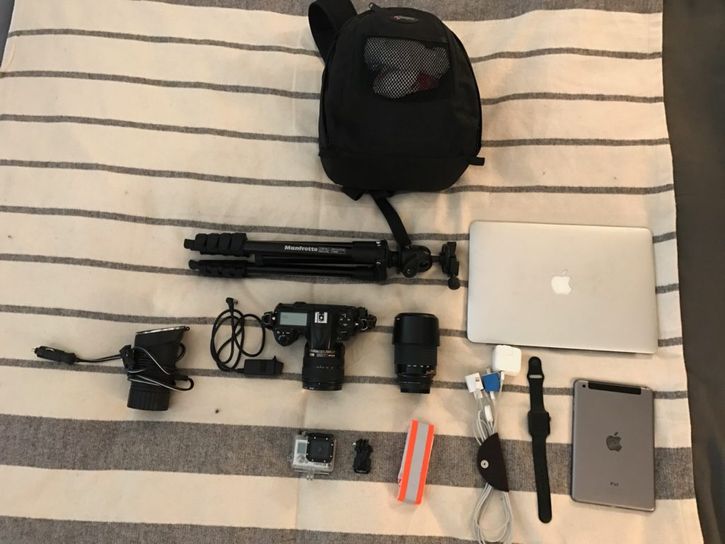 Photo equipment I brought to Iceland for two weeks