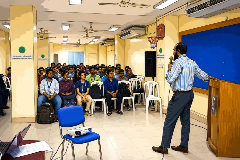 Audience at a RoBu club orientation program, 2017.