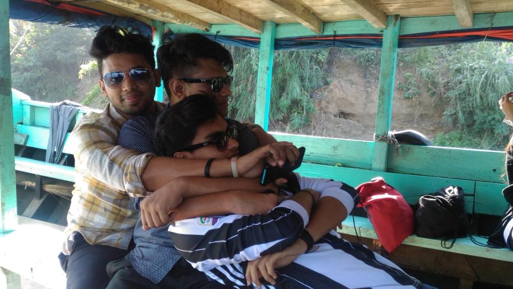 Riyad, Farabi, and Muntasir on a trip to Rangamati