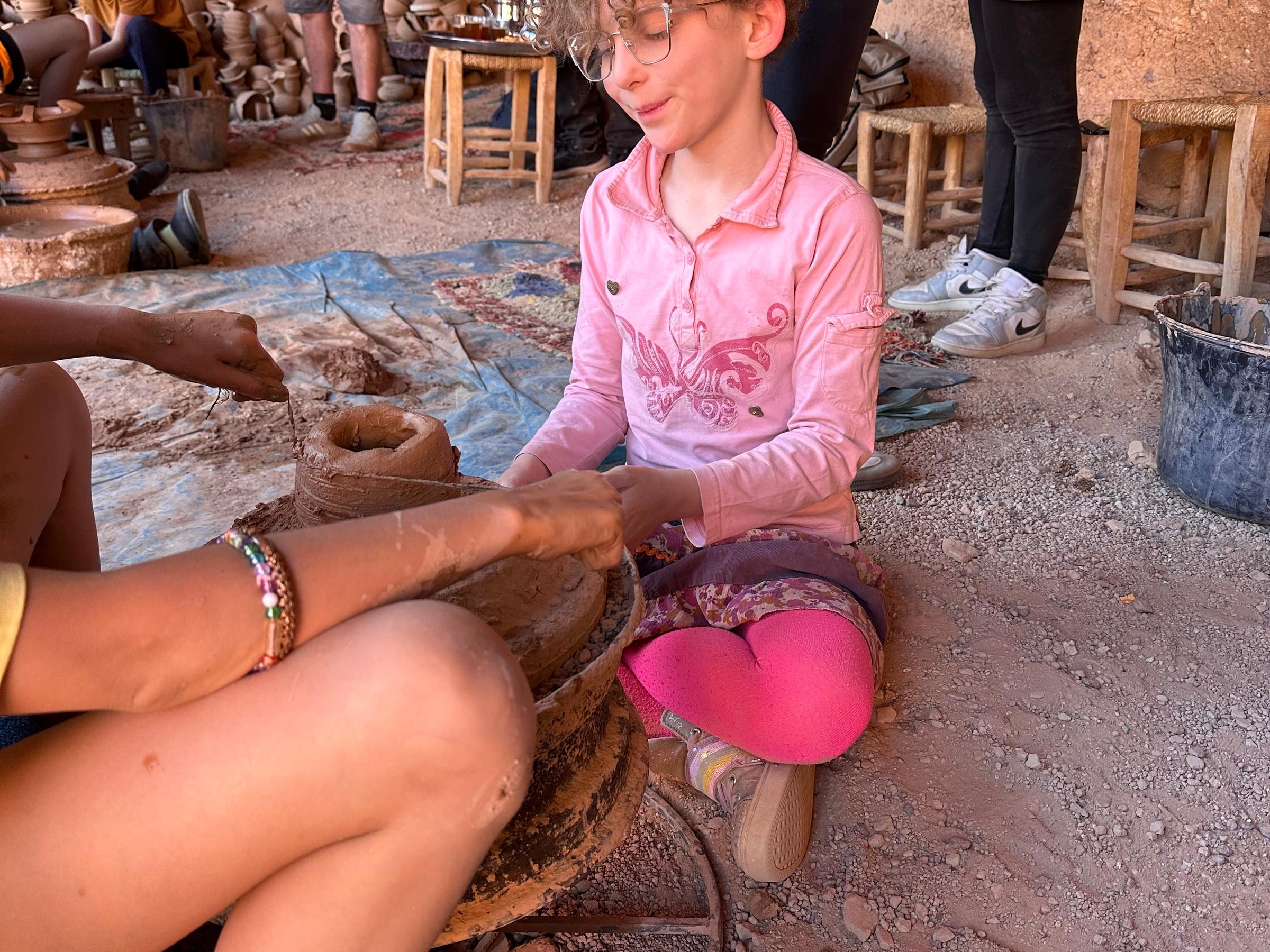 Atelier poterie en famille à Skoura