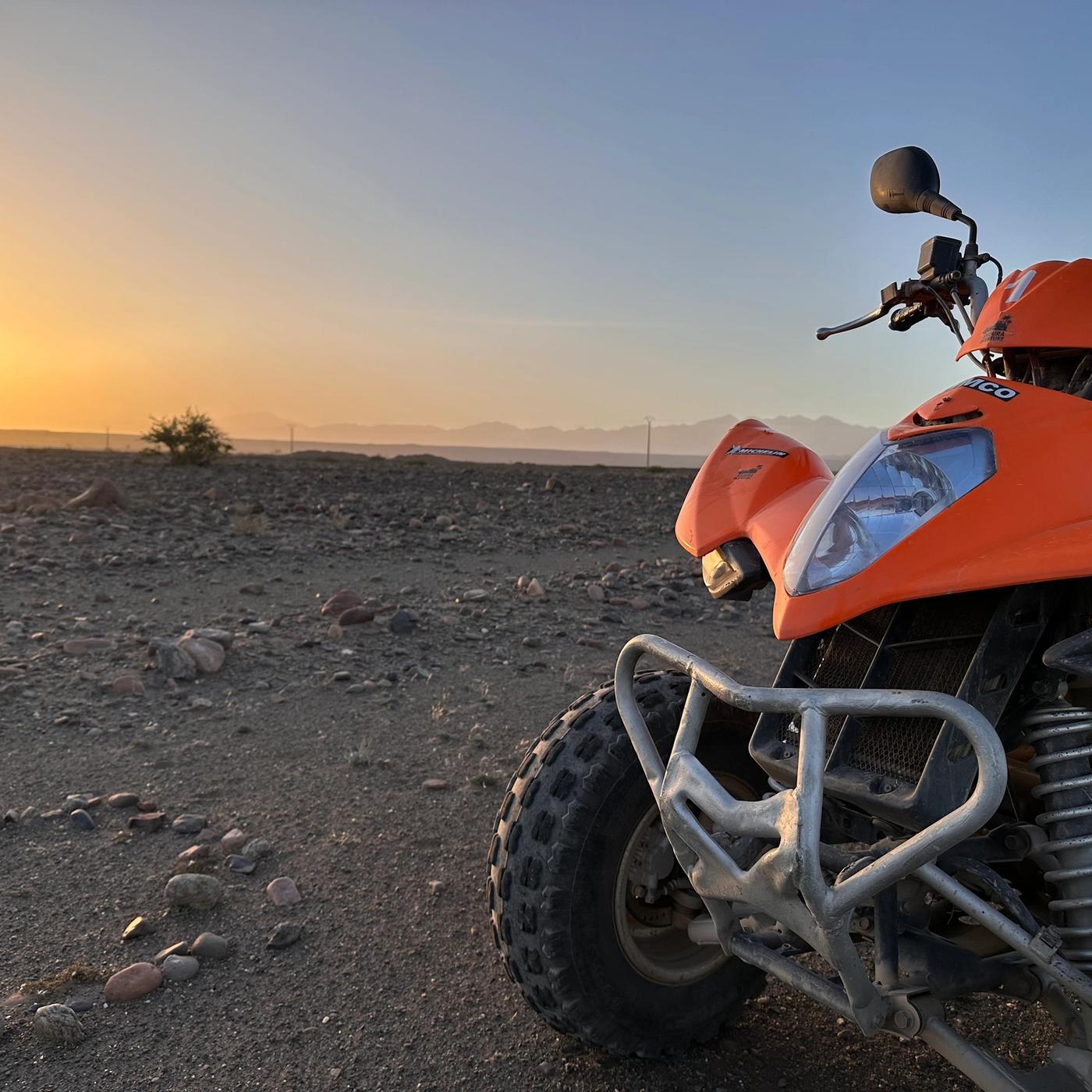Balade en quad au coucher du soleil