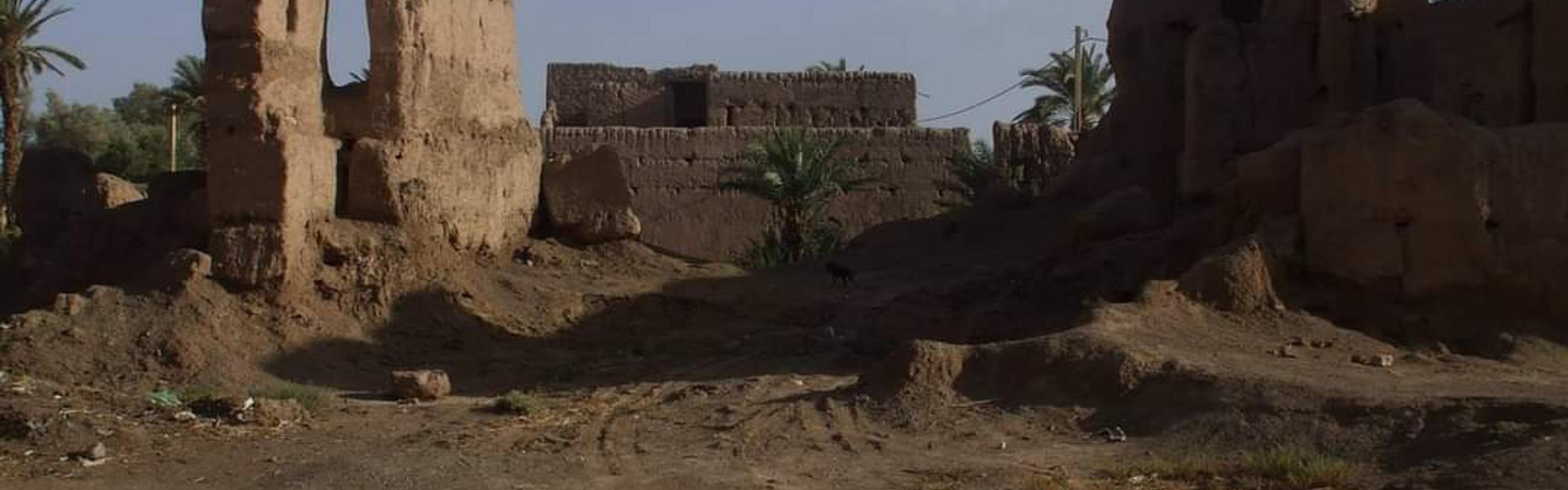 Kasbah en pisé dans la palmeraie de Skoura