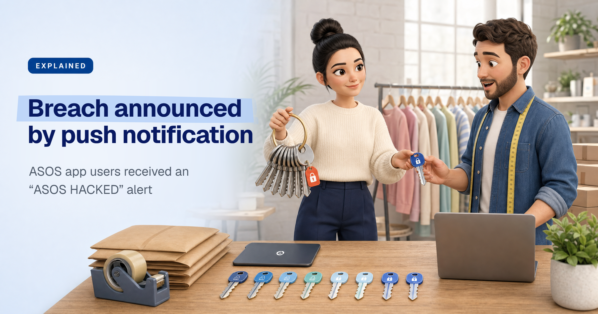 Sophia, HackRisk's AI security analyst with the headline 'Breach announced by push notification'