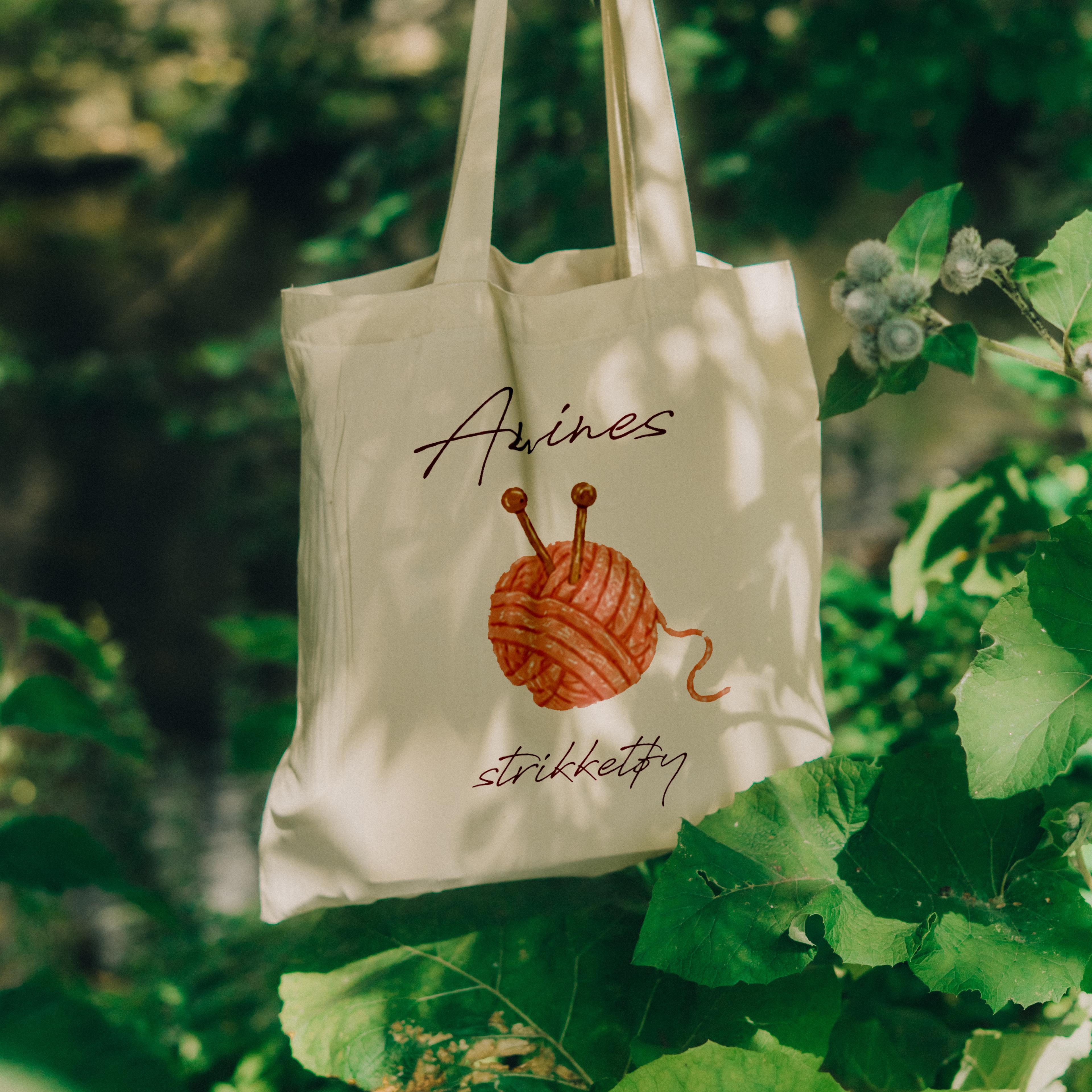Totebag med hobby tekst