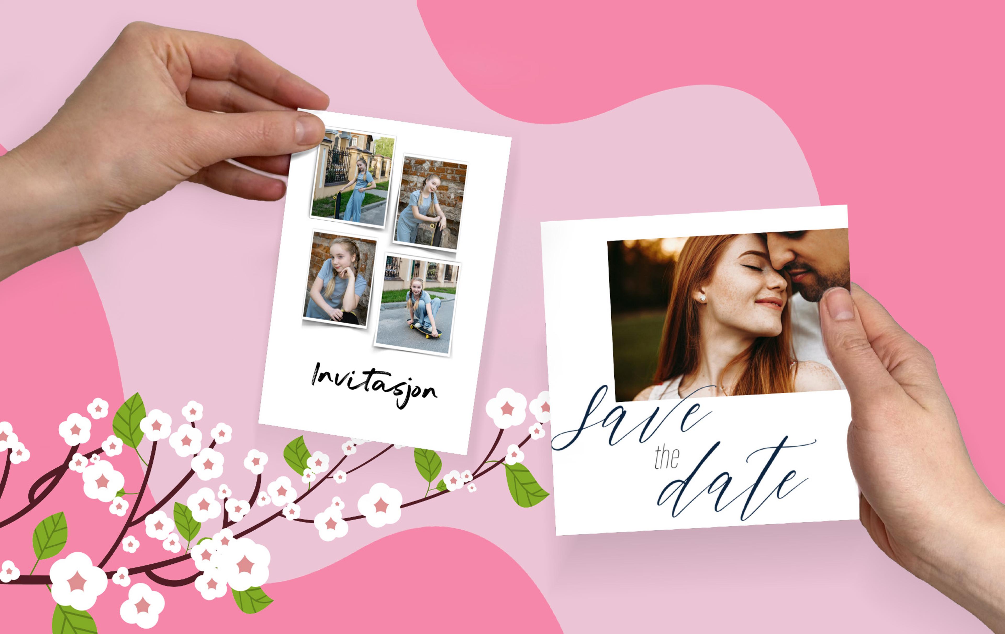 Ulike typer kort i samme design