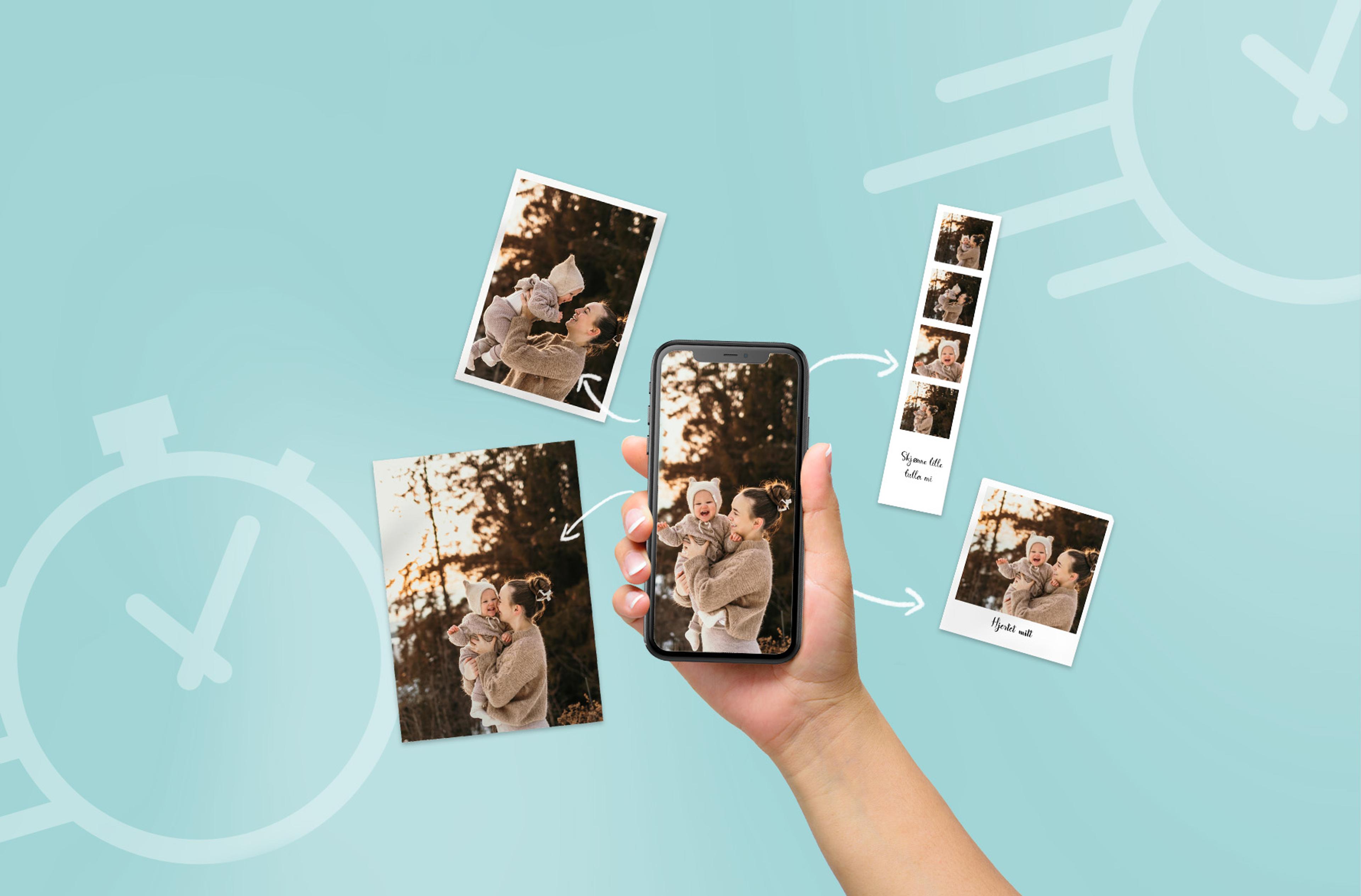 Print bilder tatt med mobilen og lag ekte fysiske minner