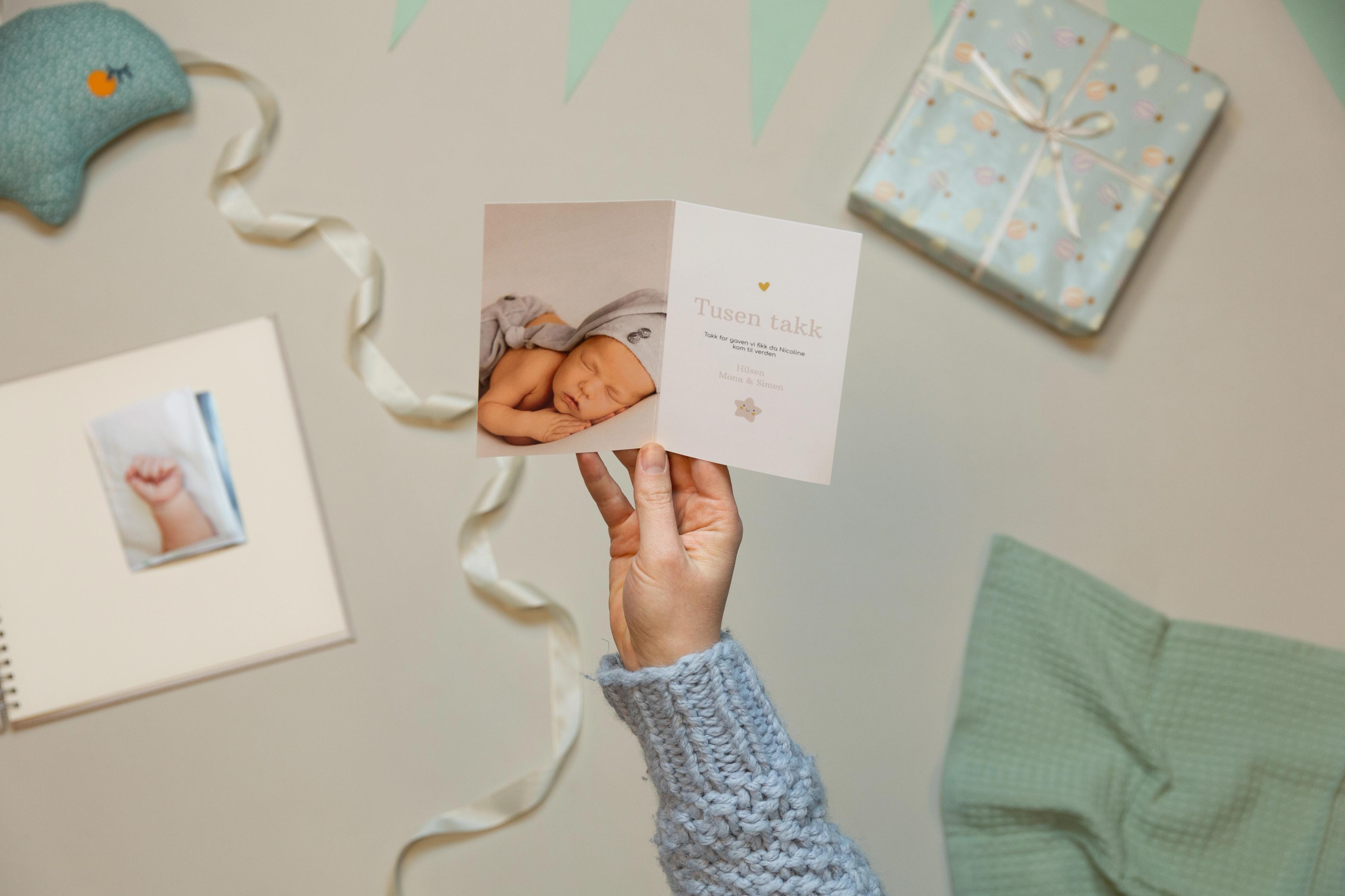 Dåpskort og navnedagskort fra Elite Foto