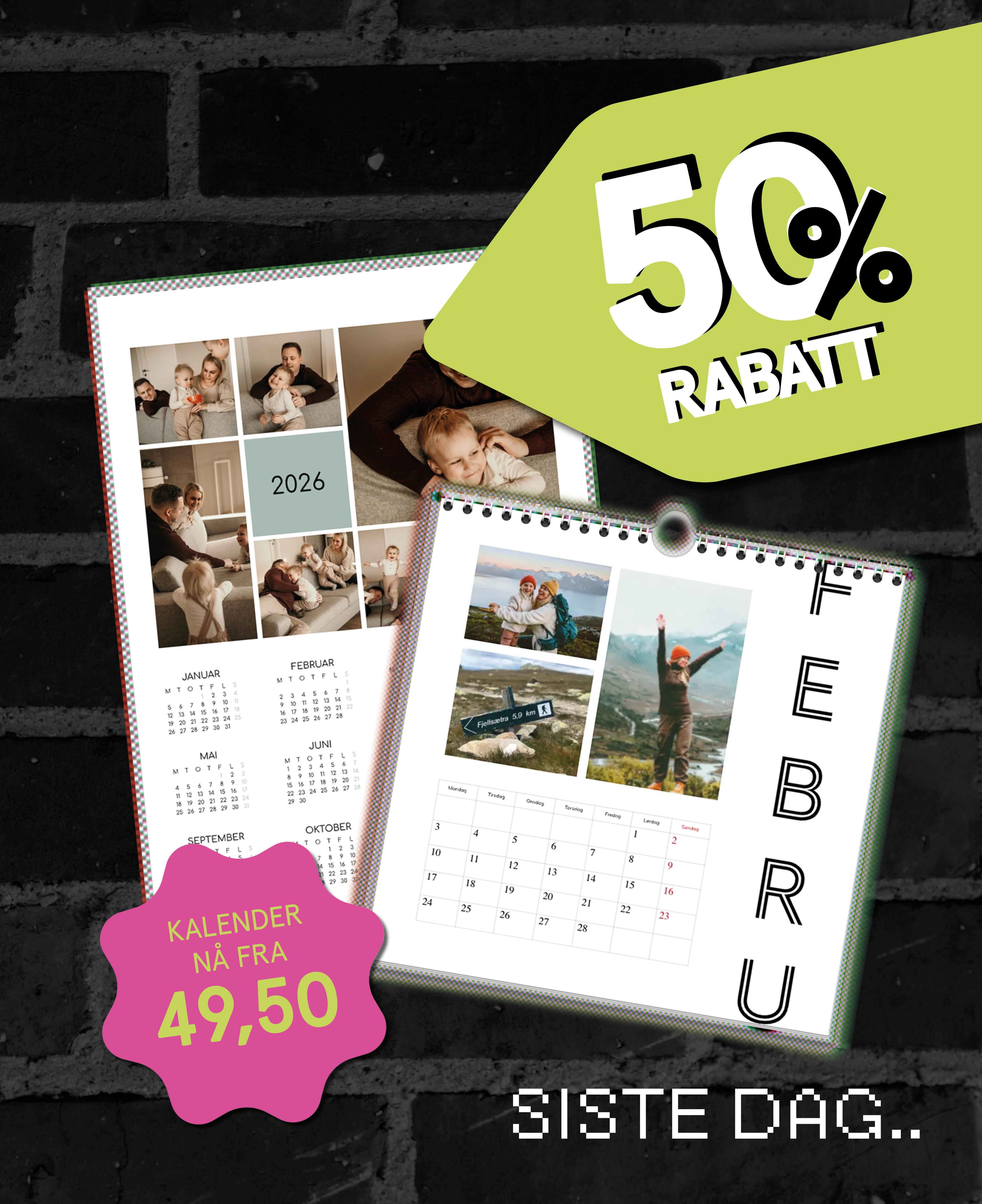 Halv pris på fotokalender - siste sjanse hos Elite Foto