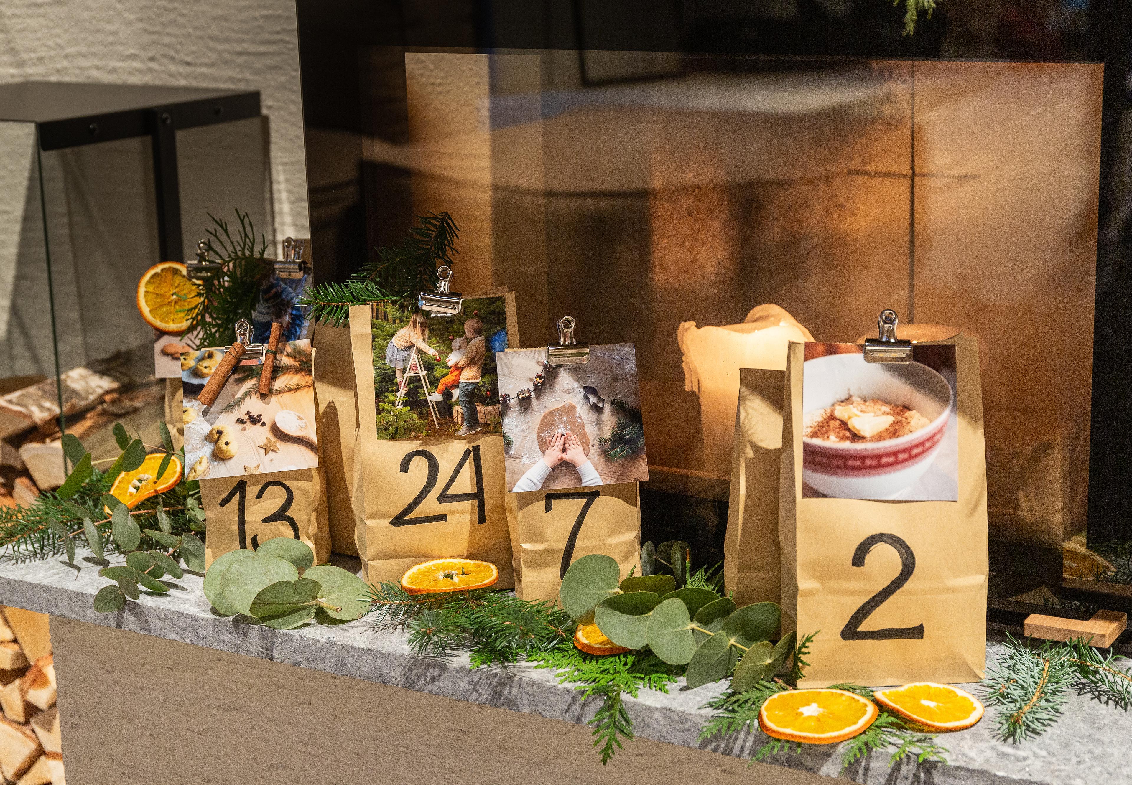 julekalender gaveposer med bilder